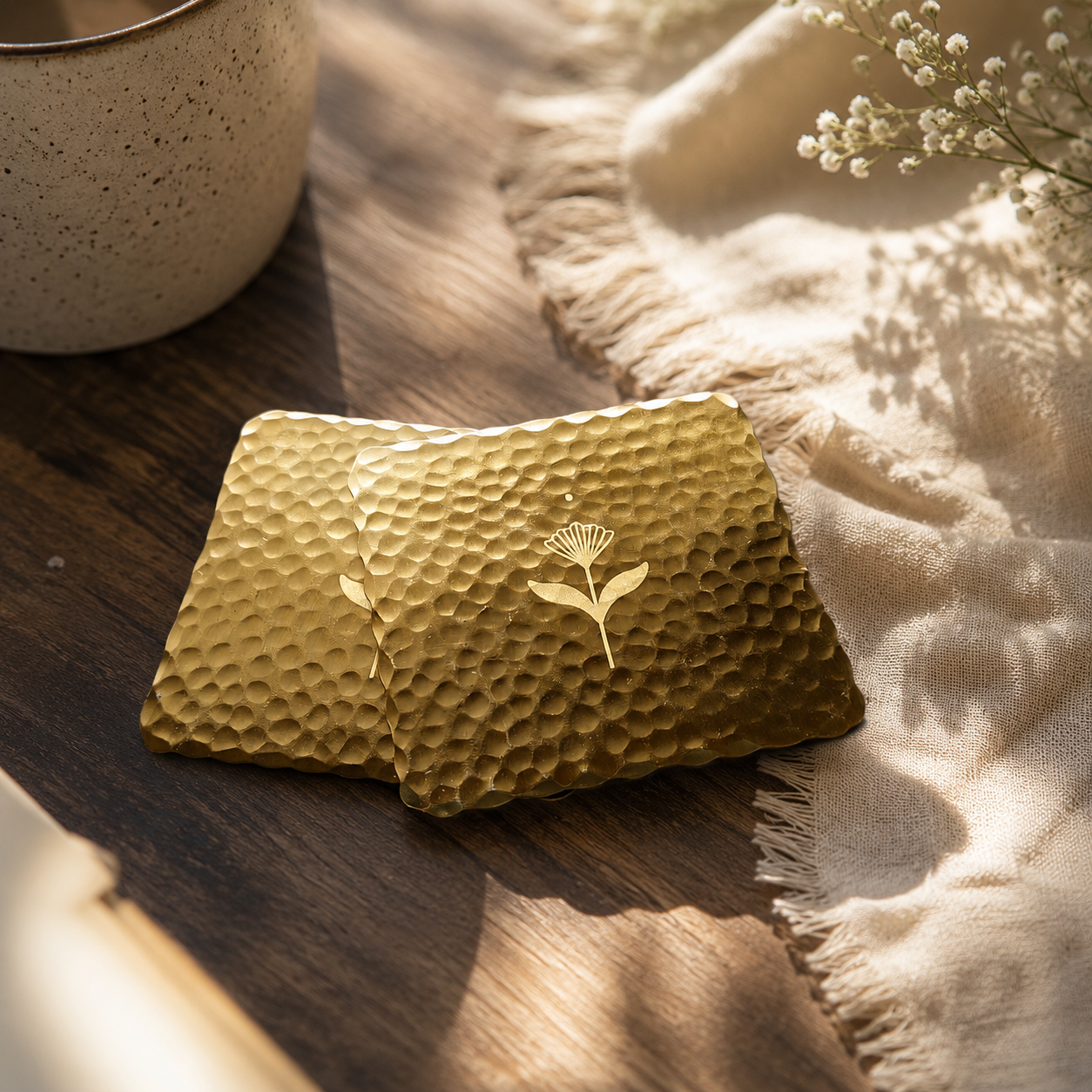 Rectangular Brass Coasters